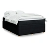 Image de Sommier à lattes de lit avec matelas Noir 140x190 cm Tissu 3285569