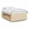 Image de Boxspring met matras stof cràmekleurig 140x200 cm3285579