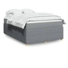 Image de Sommier à lattes de lit avec matelas Gris clair 160x200cm Tissu 3285581