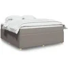 Image de Sommier à lattes de lit avec matelas Taupe 180x200 cm Tissu 3285592