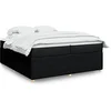 Image de Boxspring met matras stof zwart 200x200 cm3285597