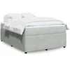 Image de Sommier à lattes de lit et matelas Gris clair 140x190cm Velours 3285638