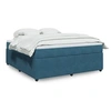 Image de Boxspring met matras fluweel donkerblauw 180x200 cm3285660