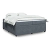 Image de Sommier à lattes de lit et matelas Gris foncé 200x200cm Velours 3285663