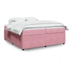 Image de Sommier à lattes de lit avec matelas Rose 200x200 cm Velours 3285667