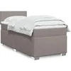 Image de Sommier à lattes de lit avec matelas Taupe 90x190 cm Tissu 3285740