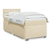Image de Boxspring met matras stof cràmekleurig 90x190 cm3285762