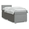 Image de Sommier à lattes de lit avec matelas Gris clair 90x200 cm Tissu 3285764