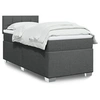 Image de Boxspring met matras stof donkergrijs 100x200 cm3285800