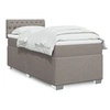Image de Sommier à lattes de lit avec matelas Taupe 100x200 cm Tissu 3285810