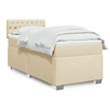 Image de Boxspring met matras stof cràmekleurig 100x200 cm3285811