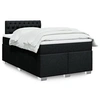 Image de Sommier à lattes de lit avec matelas noir 120x190 cm tissu 3285836