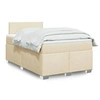 Image de Boxspring met matras stof cràmekleurig 120x200 cm3285853