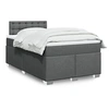 Image de Sommier à lattes de lit avec matelas Gris foncé 120x200cm Tissu 3285870