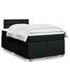 Image de Sommier à lattes de lit avec matelas Noir 120x200 cm Tissu 3285871