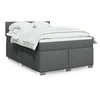 Image de Sommier à lattes de lit avec matelas Gris foncé 140x190cm Tissu 3285884