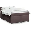 Image de Boxspring met matras stof donkerbruin 140x190 cm3285886