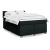 Image de Boxspring met matras stof zwart 140x190 cm3285899
