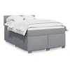 Image de Sommier à lattes de lit avec matelas Gris clair 140x200cm Tissu 3285911