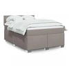 Image de Sommier à lattes de lit avec matelas Taupe 140x200 cm Tissu 3285915