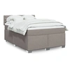 Image de Sommier à lattes de lit avec matelas Taupe 140x200 cm Tissu 3285922