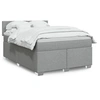 Image de Sommier à lattes de lit avec matelas Gris clair 160x200cm Tissu 3285932