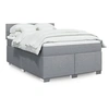 Image de Sommier à lattes de lit avec matelas Gris clair 160x200cm Tissu 3285939