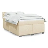 Image de Boxspring met matras stof cràmekleurig 160x200 cm3285958