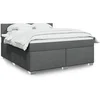 Image de Sommier à lattes de lit avec matelas Gris foncé 180x200cm Tissu, lit, lit à plate-forme, lit à panneaux, meuble de 3285968
