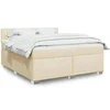 Image de Sommier à lattes de lit avec matelas Crème 180x200 cm Tissu, lit, lit à plate-forme, lit à panneaux, meuble de 3285972