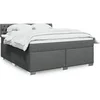 Image de Sommier à lattes de lit avec matelas Gris foncé 180x200cm Tissu, lit, lit à plate-forme, lit à panneaux, meuble de 3285975