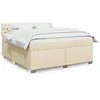 Image de Boxspring met matras stof cràmekleurig 180x200 cm3285979