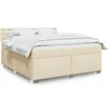 Image de Sommier à lattes de lit avec matelas Crème 180x200 cm Tissu, lit, lit à plate-forme, lit à panneaux, meuble de 3285986