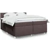 Image de Sommier à lattes de lit avec matelas Marron foncé 200x200 cm, lit, lit à plate-forme, lit à panneaux 3285991