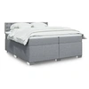Image de Sommier à lattes de lit avec matelas Gris clair 200x200cm Tissu, lit, lit à plate-forme, lit à panneaux 3286009