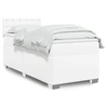 Image de Sommier à lattes de lit avec matelas Blanc 90x190 cm Similicuir, lit, lit à plate-forme, lit à panneaux, meuble de 3286101