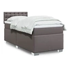 Image de Sommier à lattes de lit avec matelas Gris 100x200 cm Similicuir, lit, lit à plate-forme, lit à panneaux, meuble de 3286110