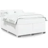Image de Sommier à lattes de lit avec matelas Blanc 140x190cm Similicuir, lit, lit à plate-forme, lit à panneaux, meuble de 3286121