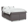 Image de Boxspring met matras kunstleer grijs 140x200 cm3286126