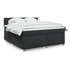 Image de Boxspring met matras kunstleer zwart 180x200 cm3286132