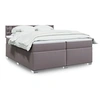 Image de Boxspring met matras kunstleer grijs 200x200 cm3286138