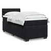 Image de Sommier à lattes de lit avec matelas Noir 90x200 cm Velours, lit, lit à plate-forme, lit à panneaux, meuble de 3286218