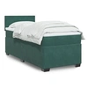 Image de Sommier à lattes de lit avec matelas Vert foncé 100x200 cm, lit, lit à plate-forme, lit à panneaux, meuble de chambre 3286231