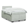 Image de Sommier à lattes de lit et matelas Gris clair 120x200cm Velours 3286276