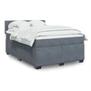 Image de Boxspring met matras fluweel donkergrijs 140x190 cm3286307