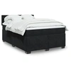 Image de Sommier à lattes de lit avec matelas Noir 140x190 cm Velours 3286320