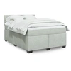 Image de Sommier à lattes de lit et matelas Gris clair 140x200cm Velours 3286330