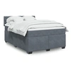 Image de Boxspring met matras fluweel donkergrijs 140x200 cm3286337