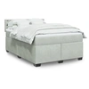 Image de Sommier à lattes de lit et matelas Gris clair 140x200cm Velours 3286342
