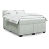 Image de Sommier à lattes de lit et matelas Gris clair 160x200cm Velours 3286348
